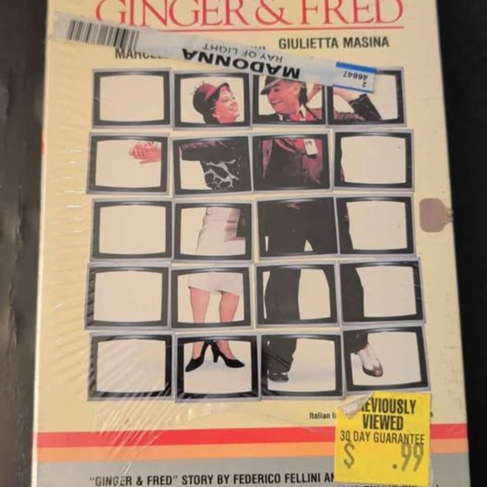 VINTAGE Ginger & Fred VHS 1986 MGM FACTORY SEALED Federico Fellini Blockbuster